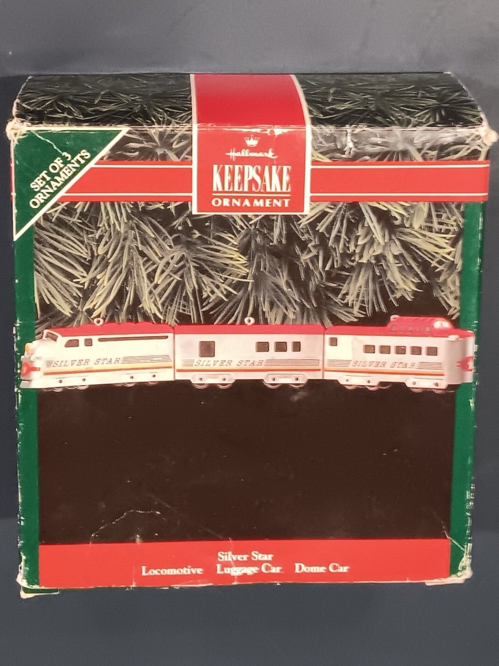Hallmark Keepsake 'Silver Star' Train Ornament Set - Red and Silver